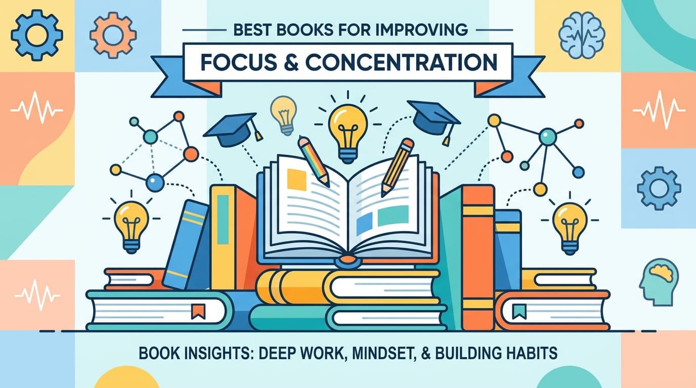Best Books for Improving Focus and Concentration and Key Mindset Takeaways