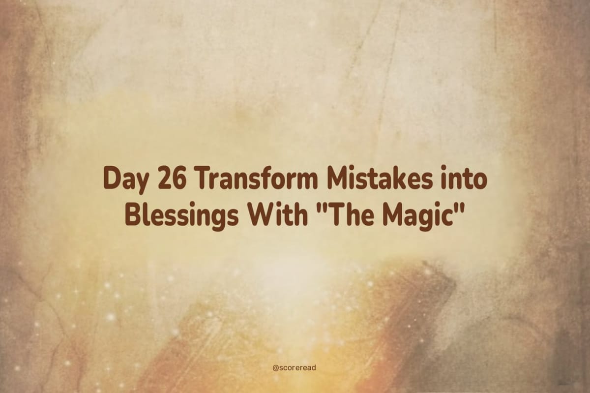 Day 26 Transform Mistakes into Blessings With "The Magic"