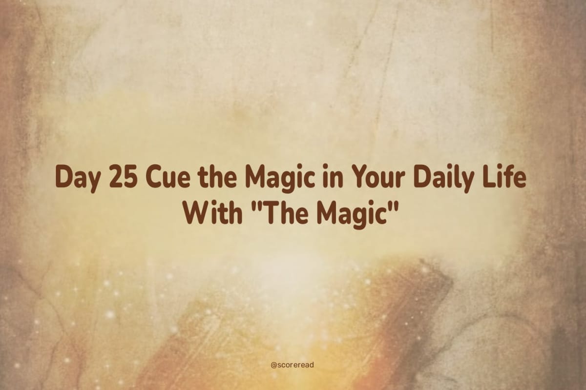 Day 25 Cue the Magic in Your Daily Life With "The Magic"